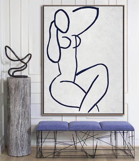 Navy Blue Nude Art #NV254B - Click Image to Close